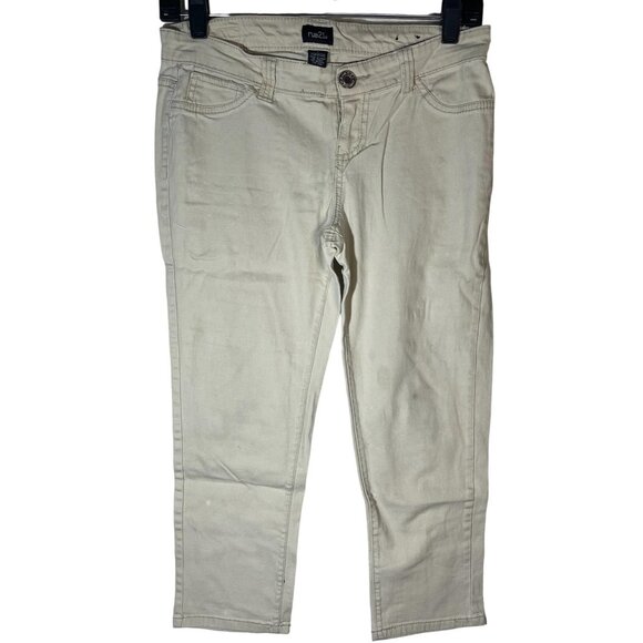 Rue 21 tan beige crop pants short pants cotton blend size 3 waist 15" READ - Picture 1 of 11